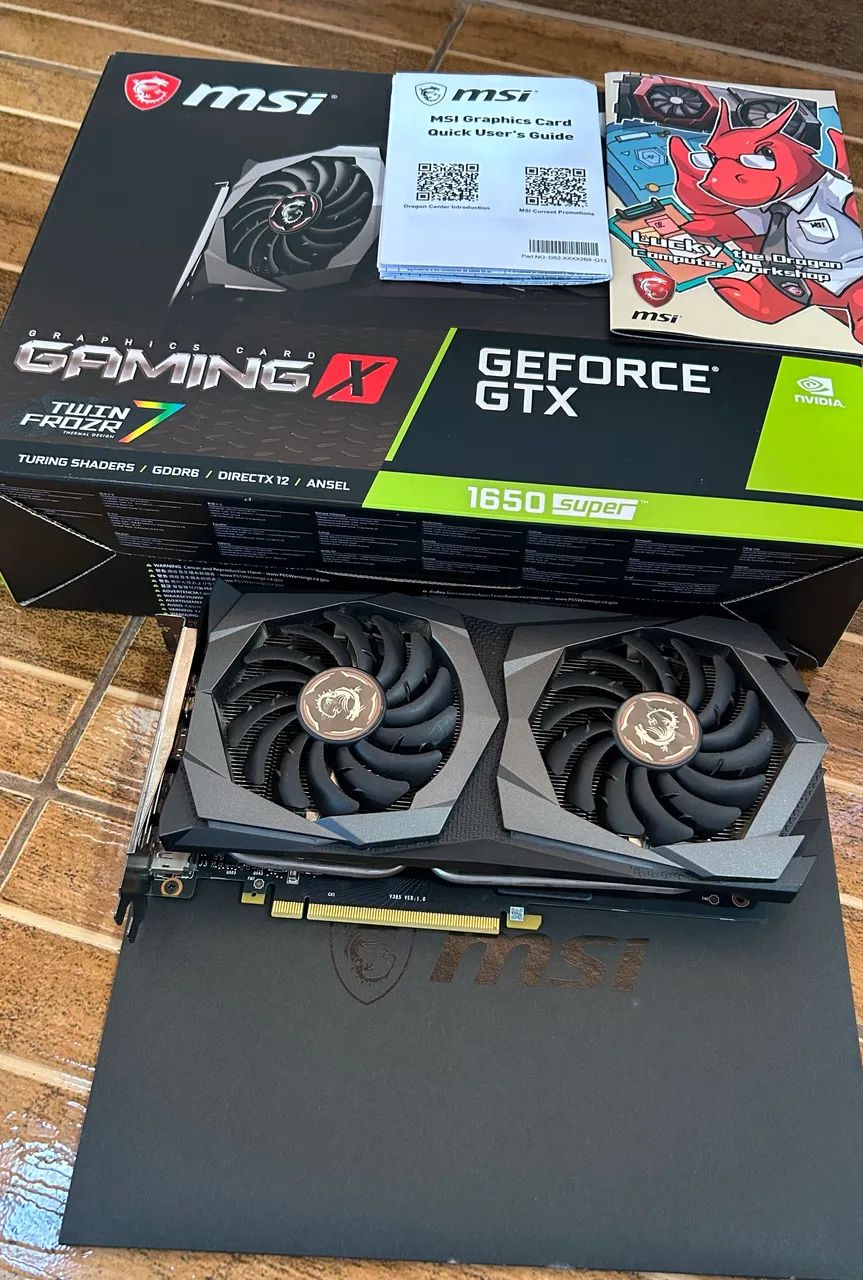 Msi Placa De Video 1650 Super Gaming X Placa De Vídeo GTX 1650