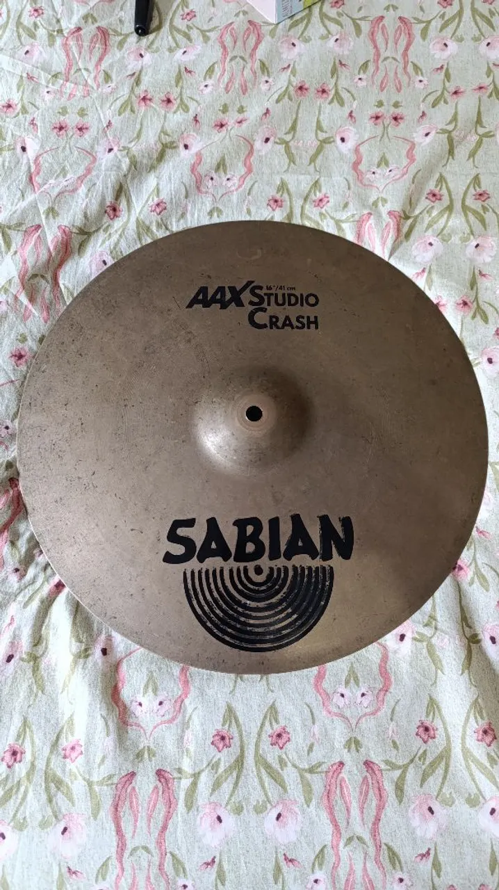 Prato Ataque Sabian AAX StudioCrash 16 Polegadas Bronze B20 Anos 80