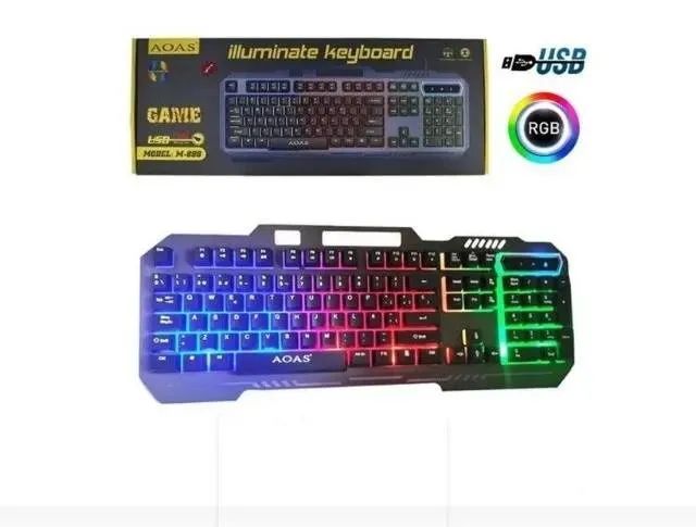 teclado semimecanico rgb game aoas M-888 