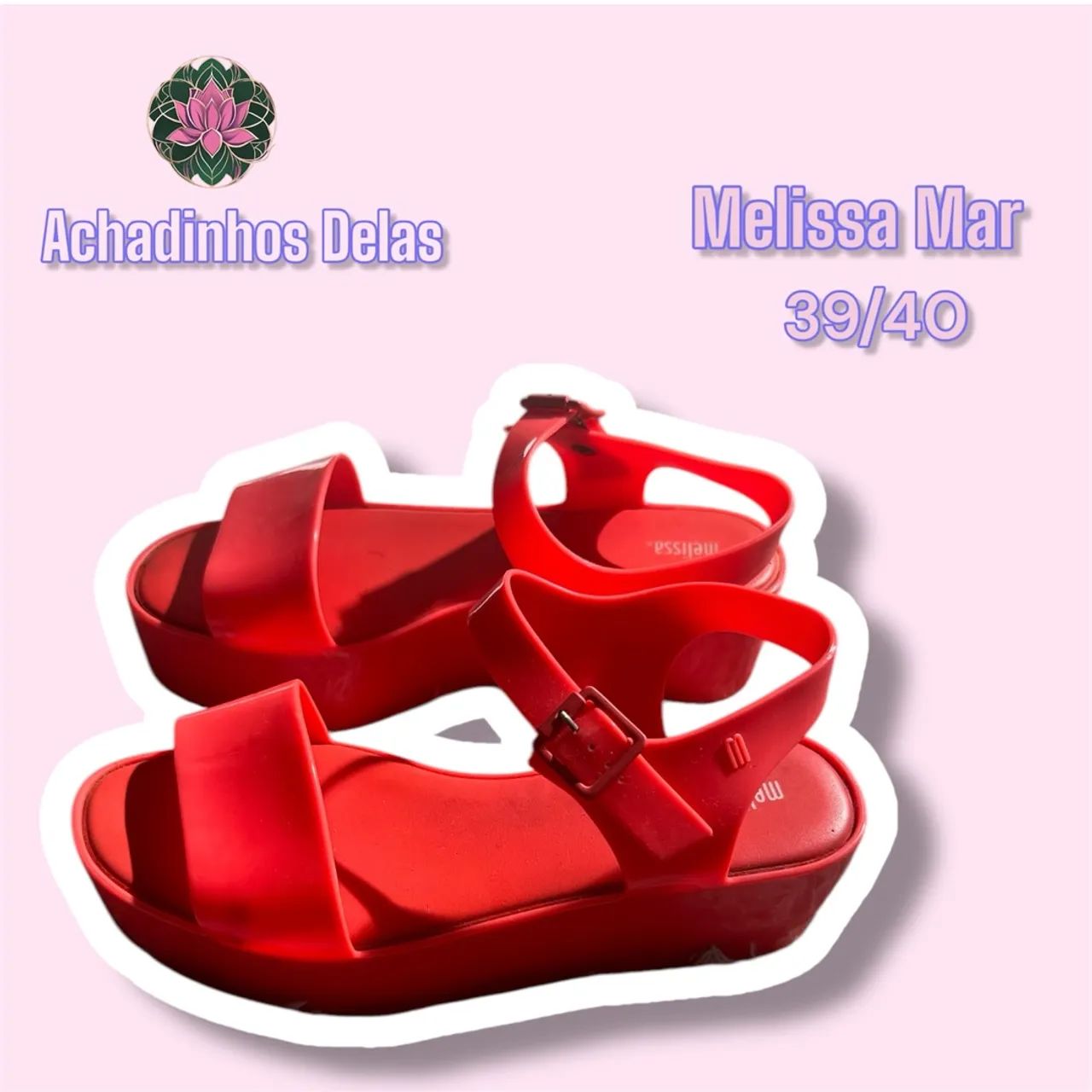 Sandália Melissa Mar laranja vibrante 39/40 - Foto 2