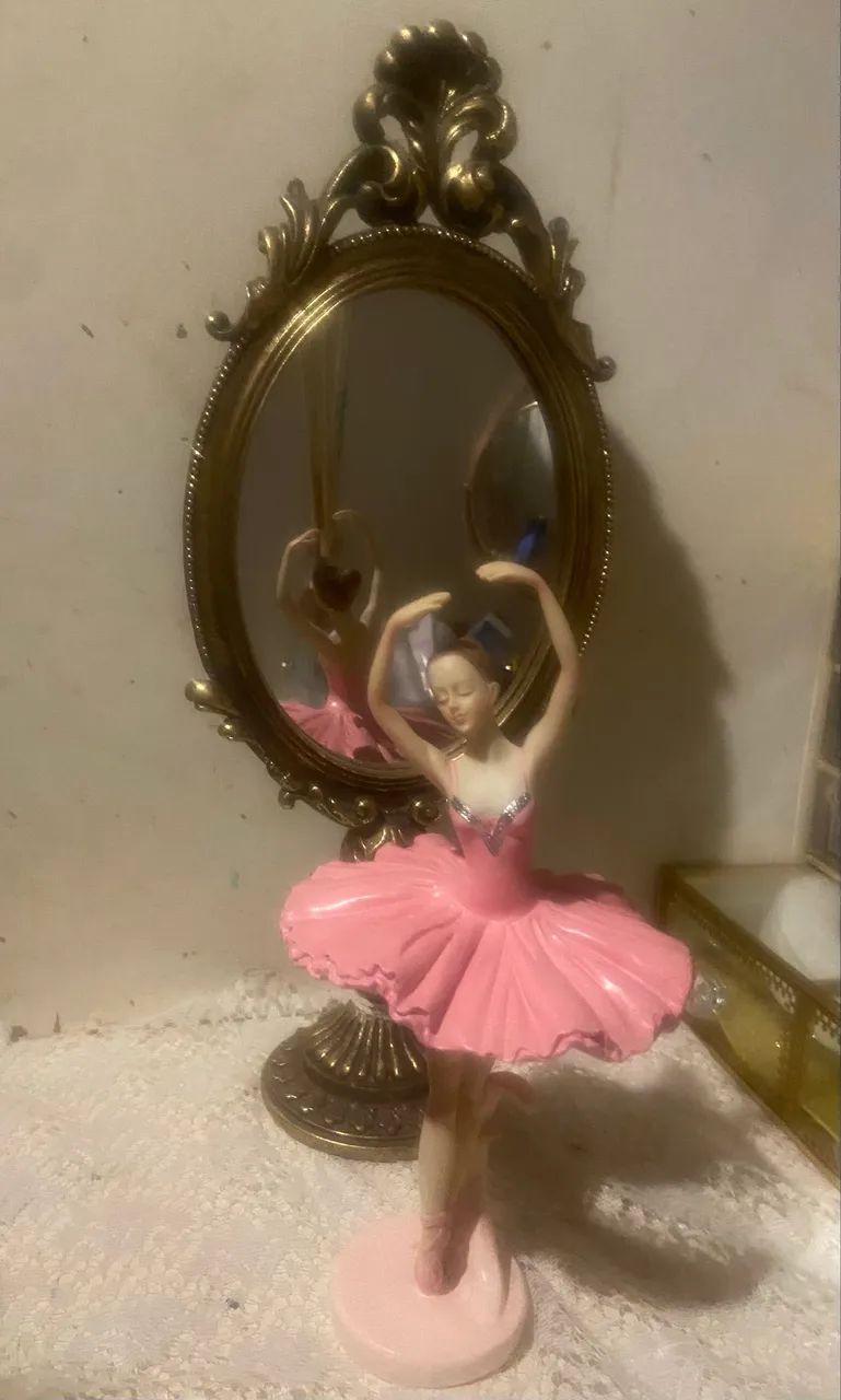 Bailarina resina cor de rosa - Foto 2