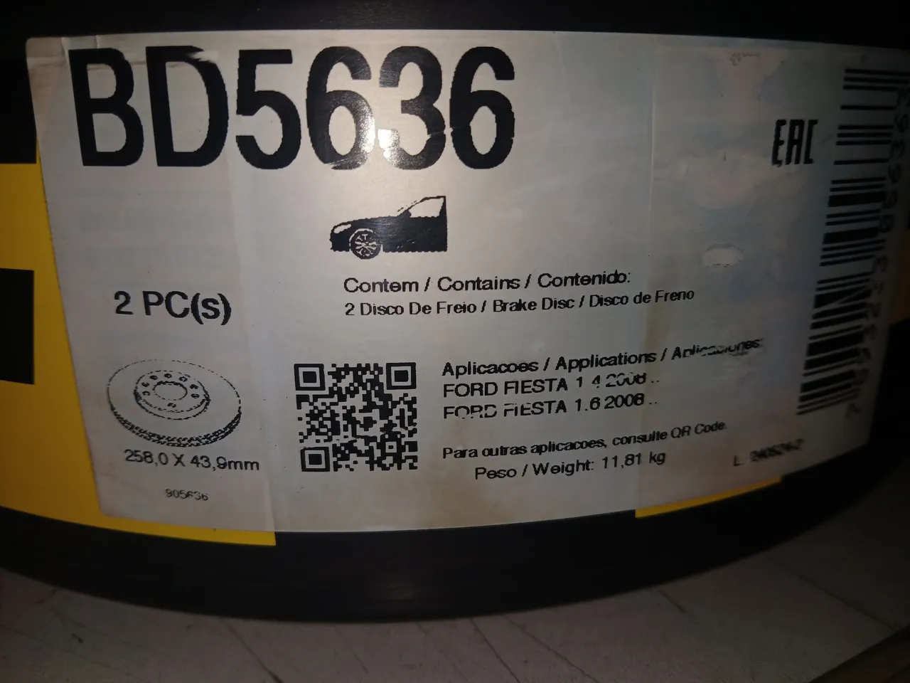 Disco de Freio Ford Fiesta BD5636