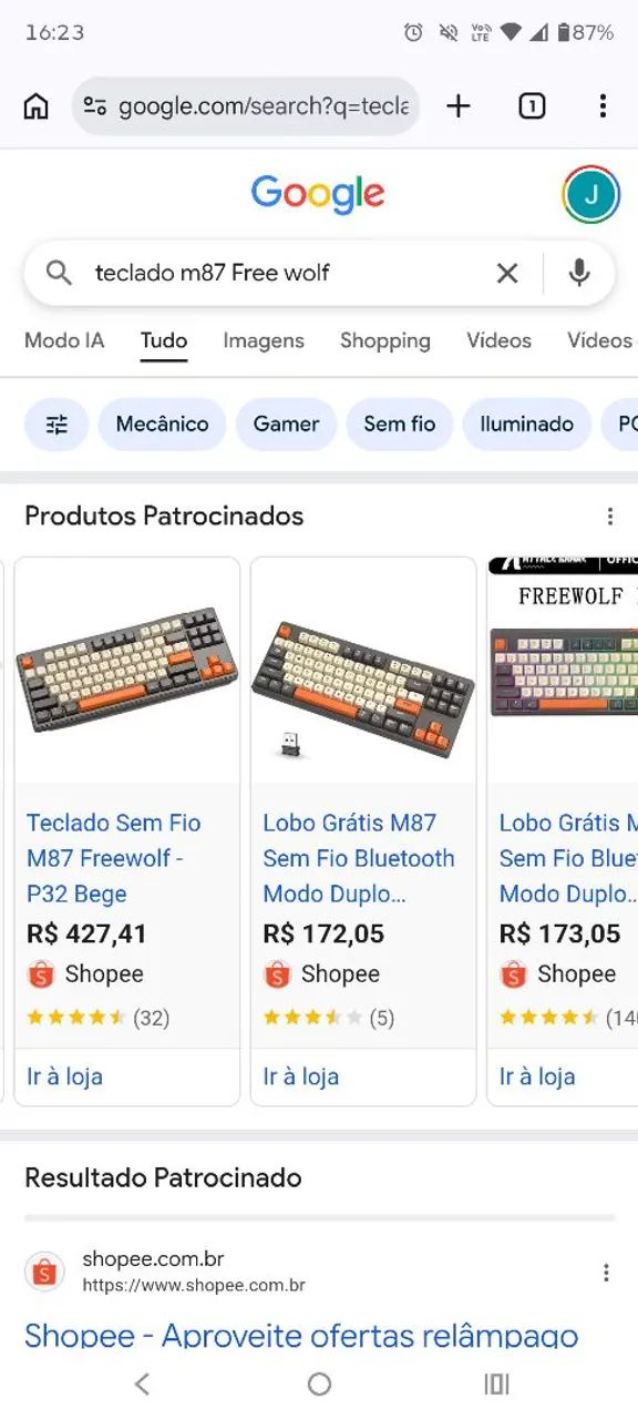 Teclado m87 free Wolf 75% wireless - Foto 2