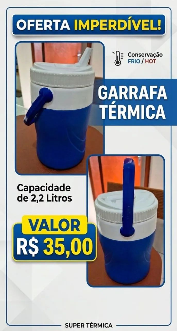 Garrafa Térmica capacidade 2,2 litros