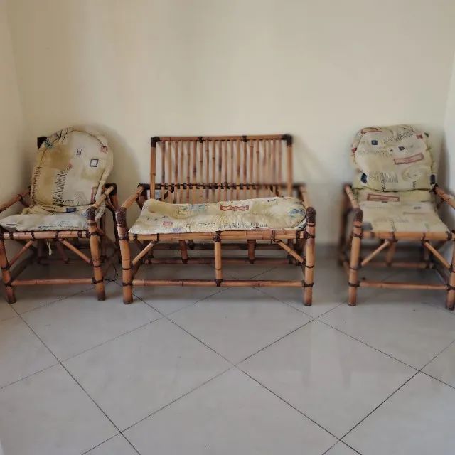 Cadeiras de 4 lugares de bambu  - Foto 2