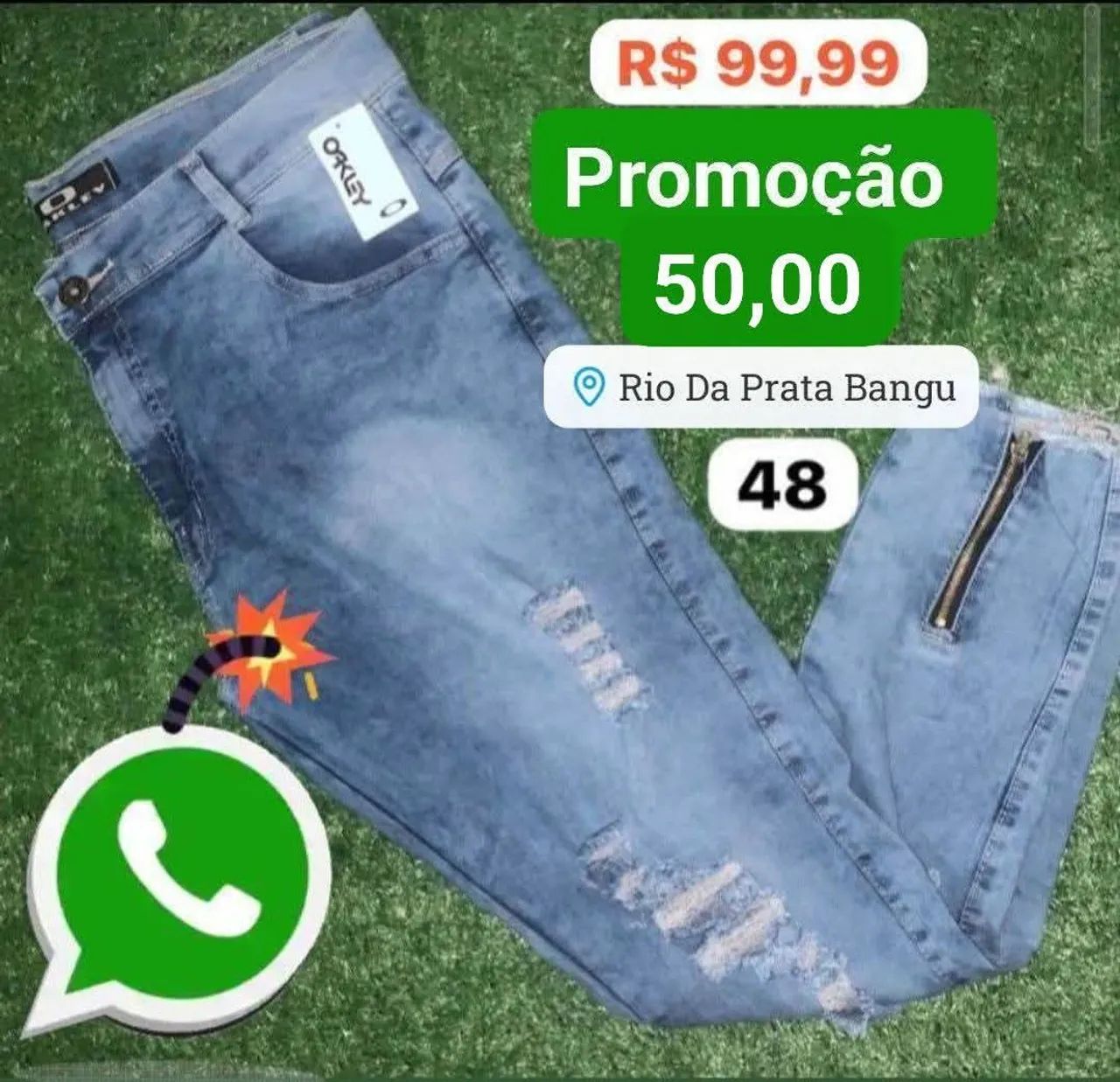 Calça jeans masculina promoção Bangu