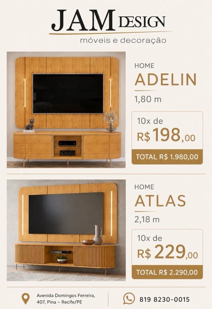Rack com painel 