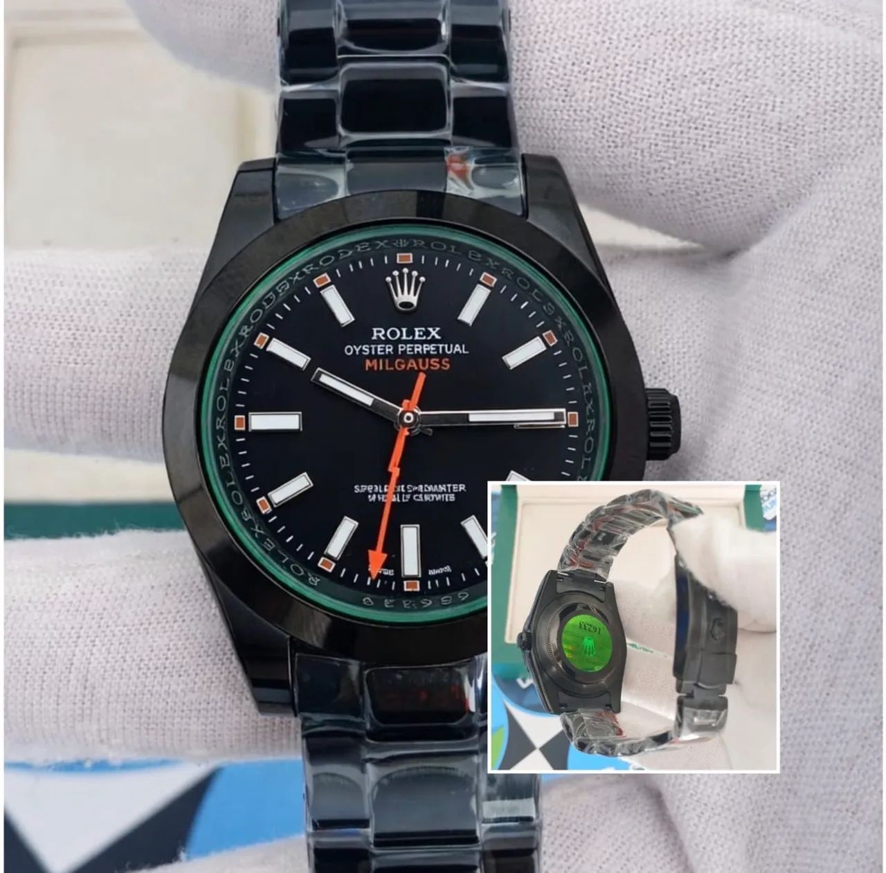 RELÓGIO RLX MILGAUSS BLACK AUTOMÁTICO 
