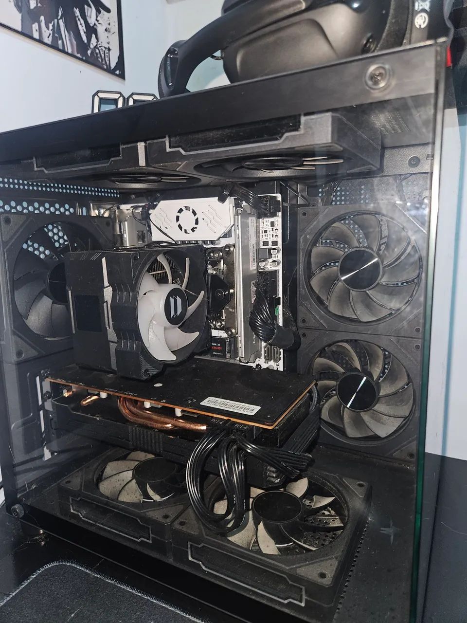 Placa mãe x99 Qiyida d4, com processador 2667v4 + módulo tpm 2.0, fans primas e HD.
