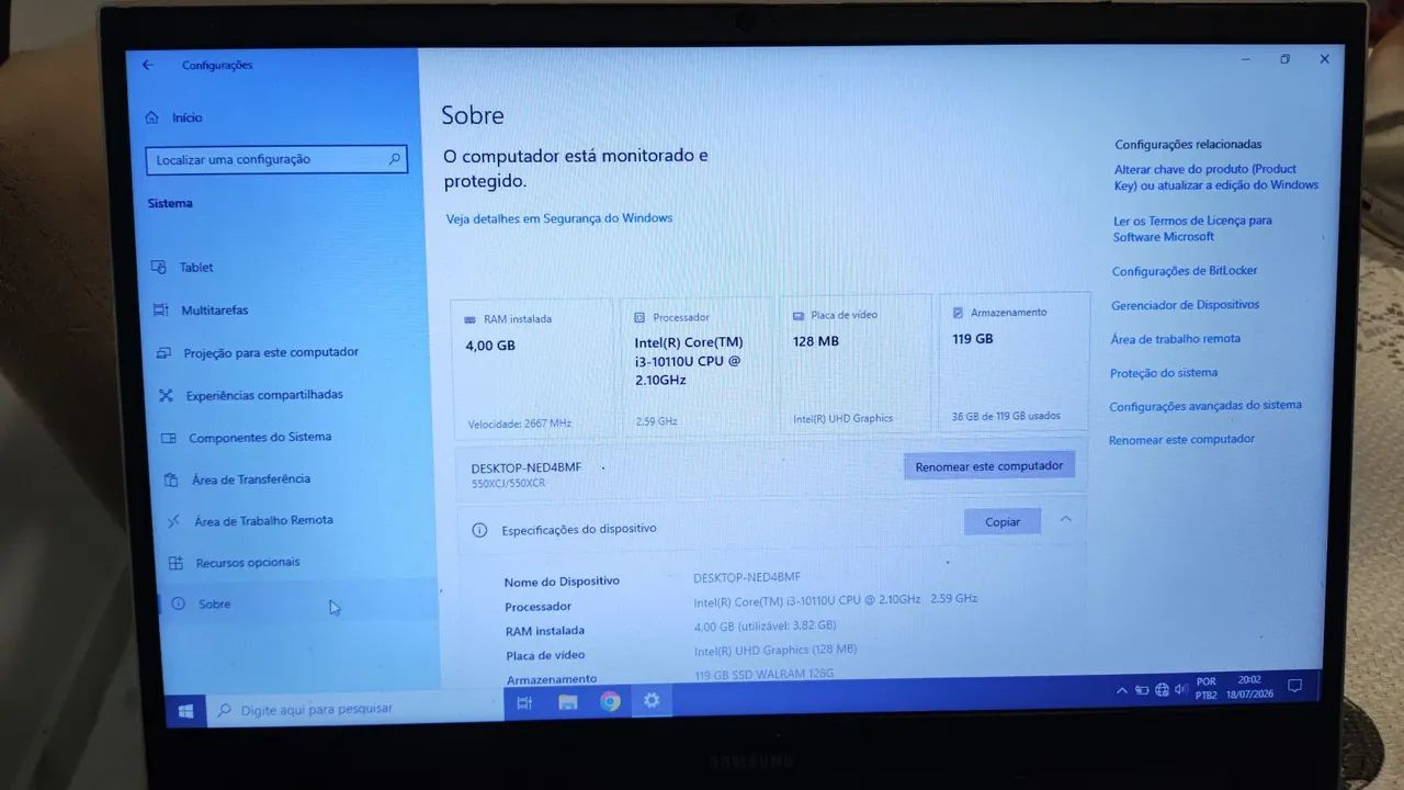 Notebook Samsung i3 10 ° geração  - Foto 3