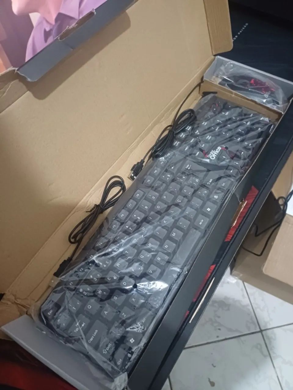 Combo Teclado E Mouse Dr. Office Dc100 Usb Preto - Foto 3