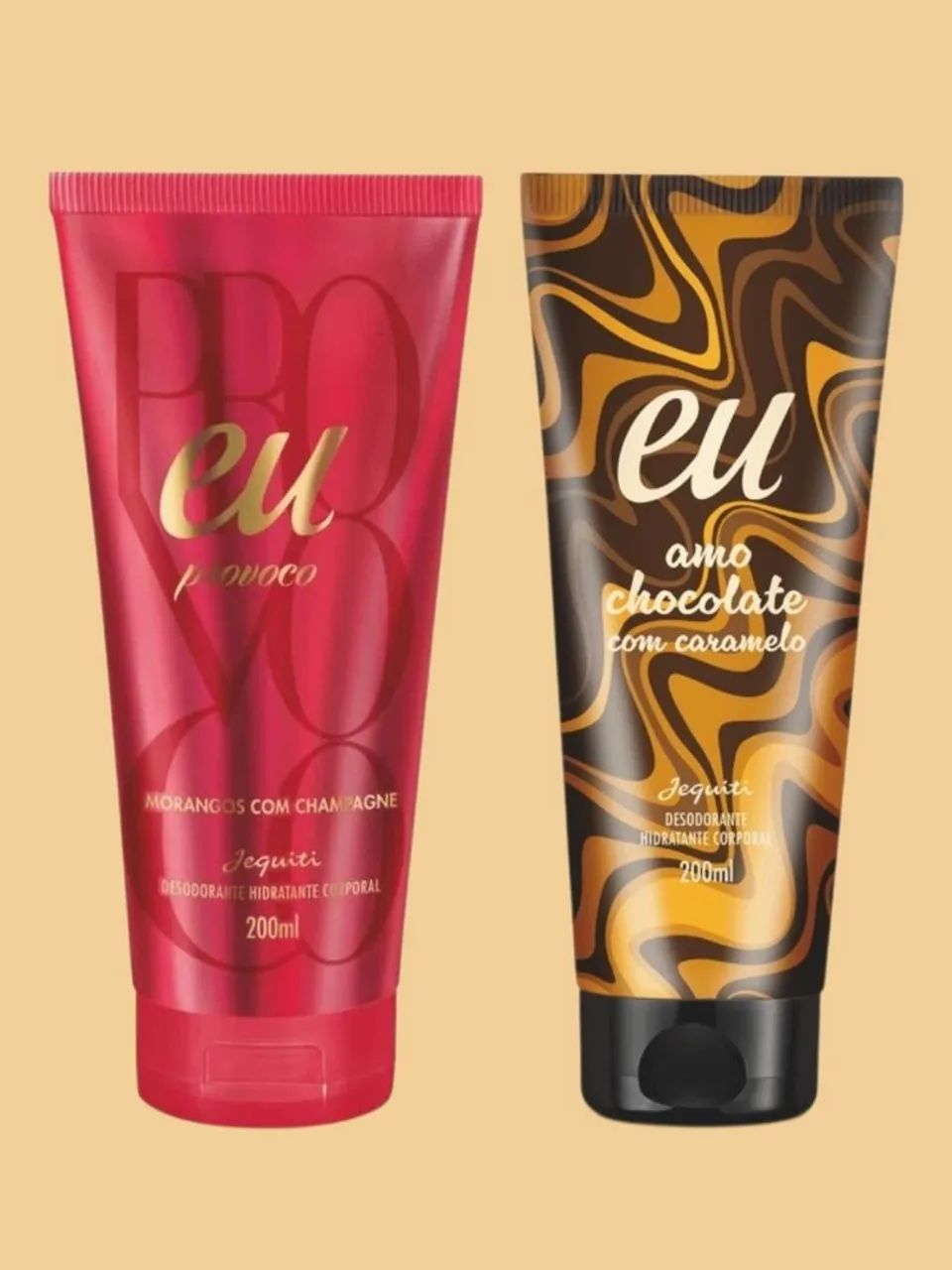 Combo Hidratante Jequiti morango e chocolate de 200ml cada 