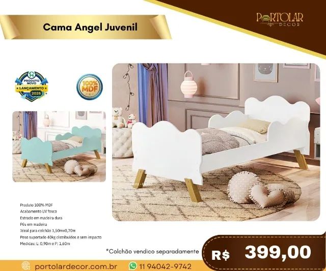 Cama Angel Juvenil, a pronta entrega 