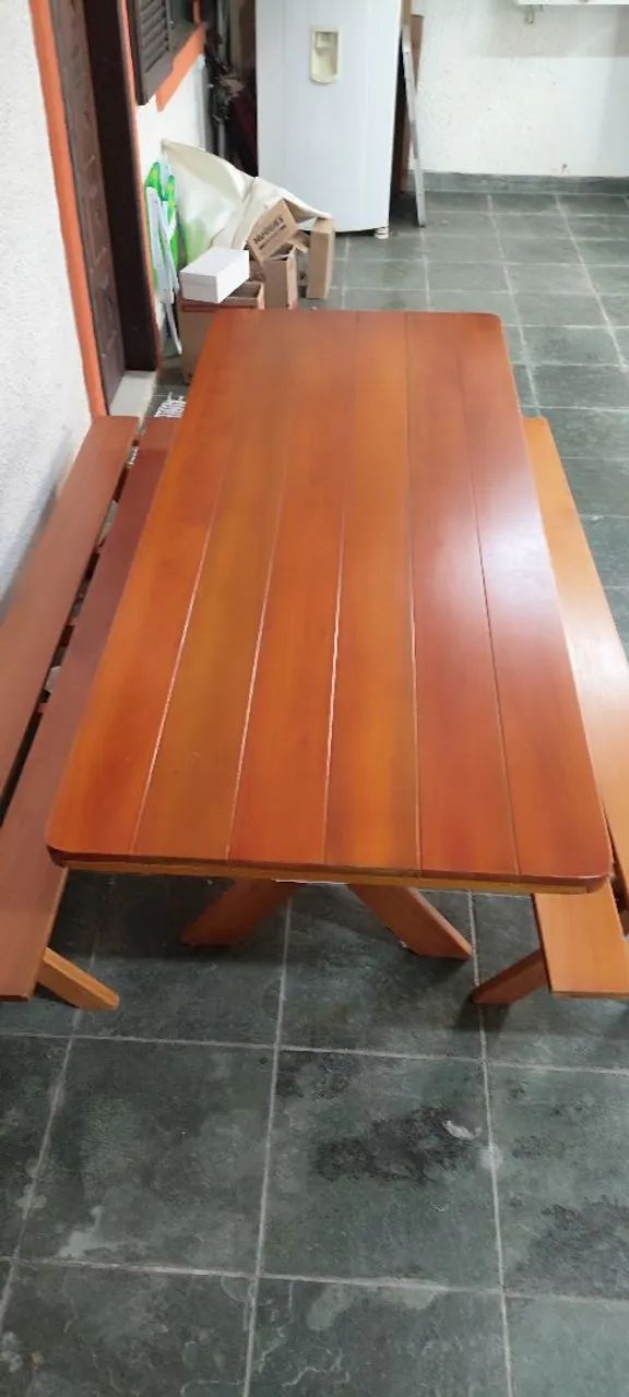 MESA DE MADEIRA MACIÇA  - Foto 5