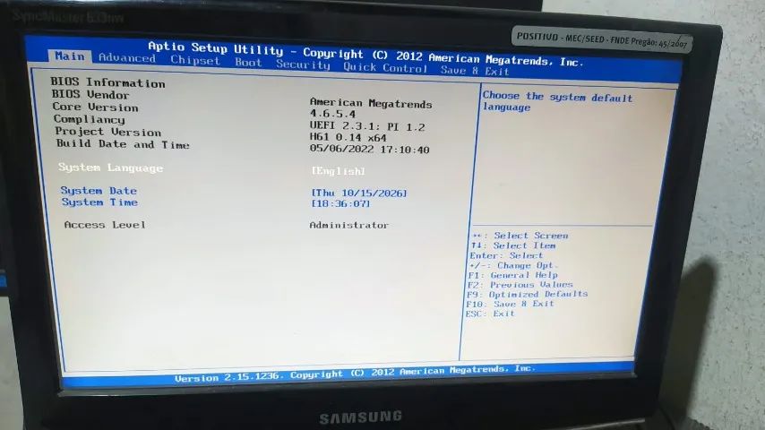 Monitor Samsung 15.6 polegadas