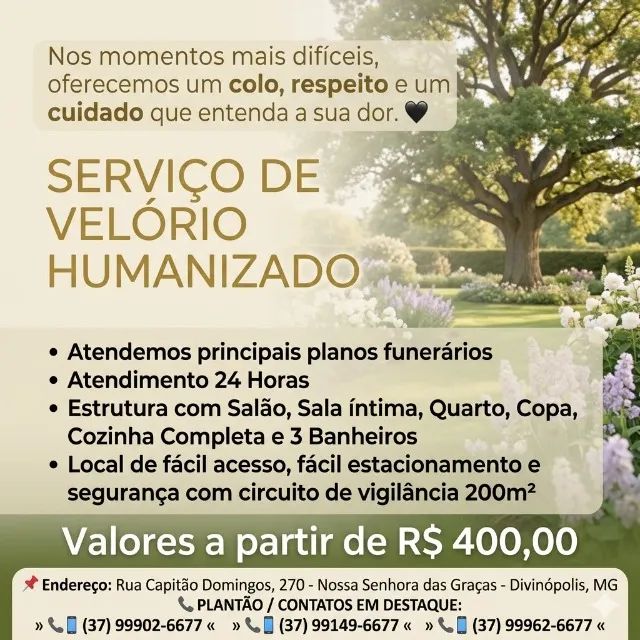 Serviços de velório, translados e funerários 24 horas