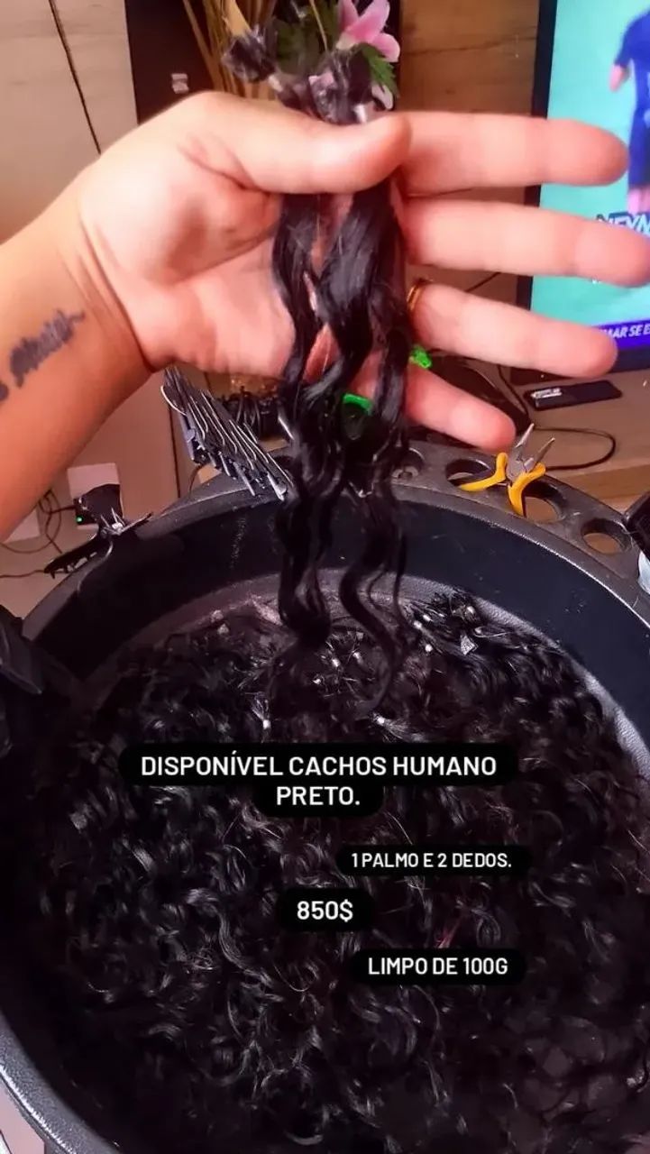 Mega hair humano cachos