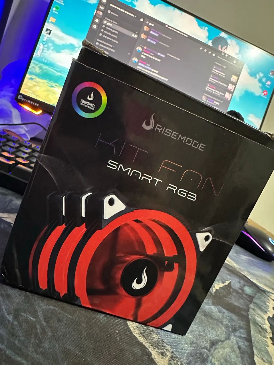 Kit 3 Fans Rise Mode Smart RGB - Foto 4