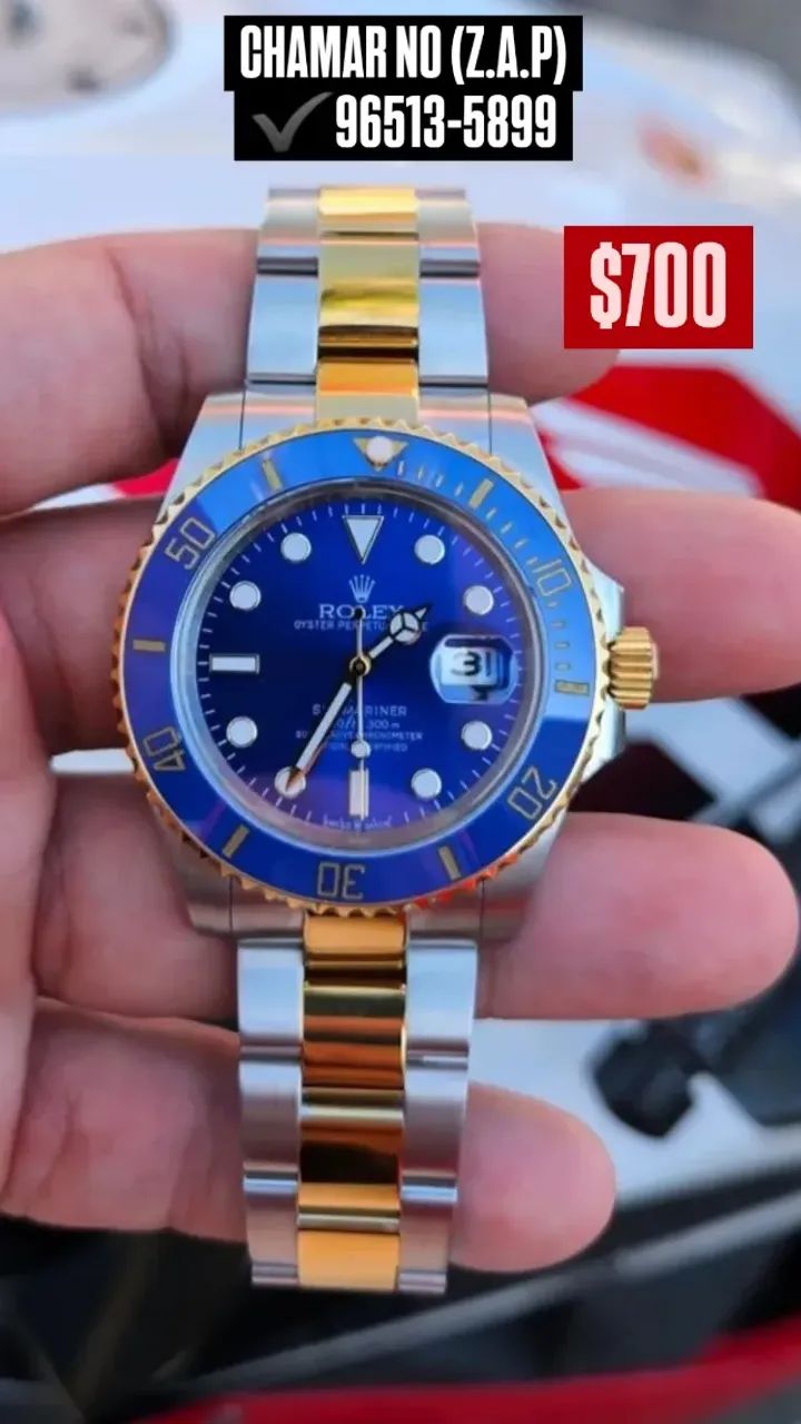 Relógio ROLEX SUBMARINER MISTO COM DOURADO (AUTOMÁTICO)