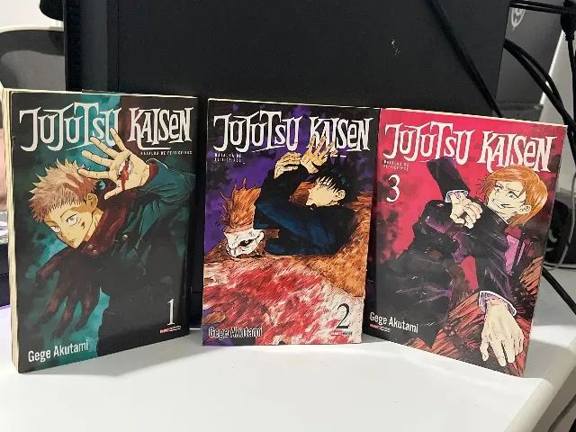Kit Jujutsu Kaisen Mangá Volumes 1 ao 3 - Ótimo Estado