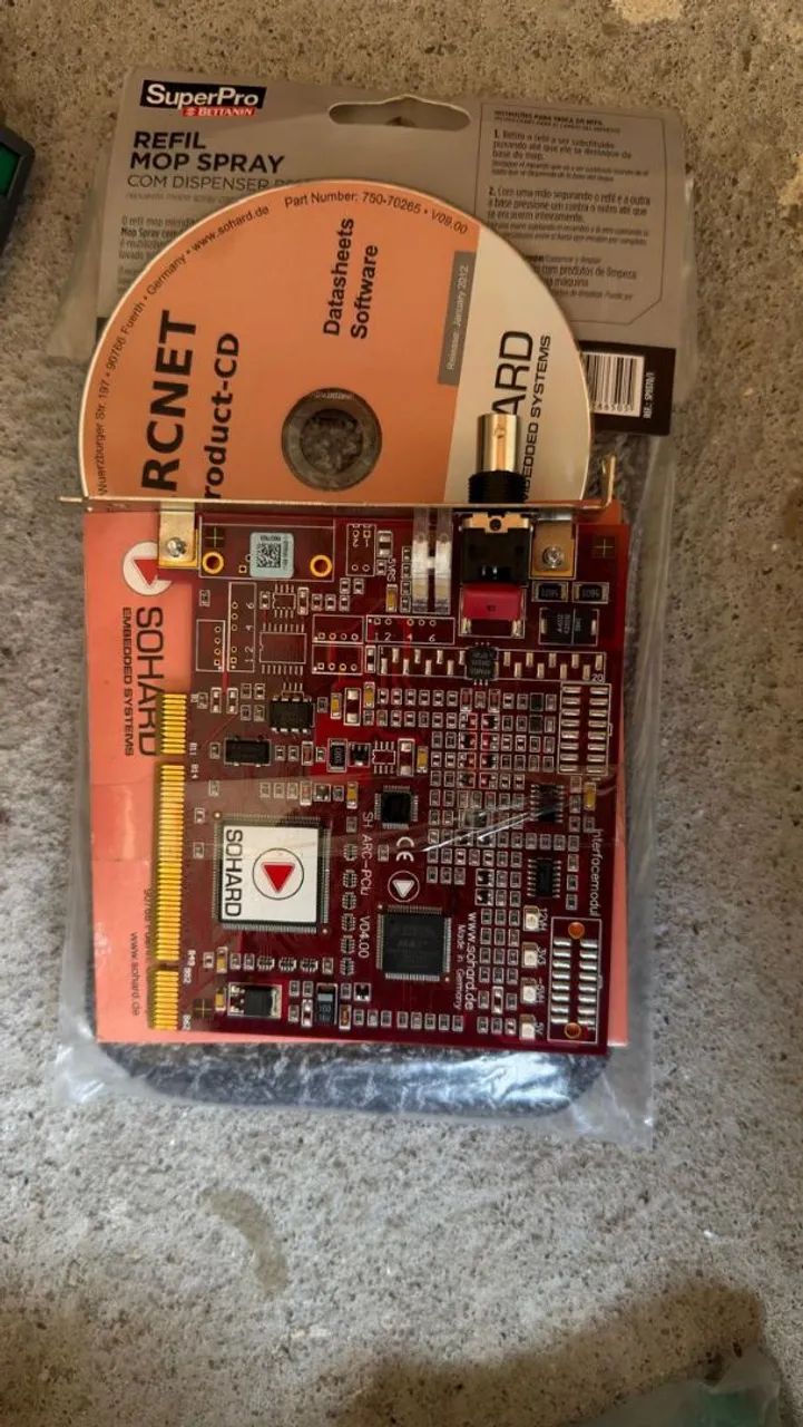 Placa Controladora Industrial SOHARD SH-ARC-PCI V04.00 ARCNET + CD Original