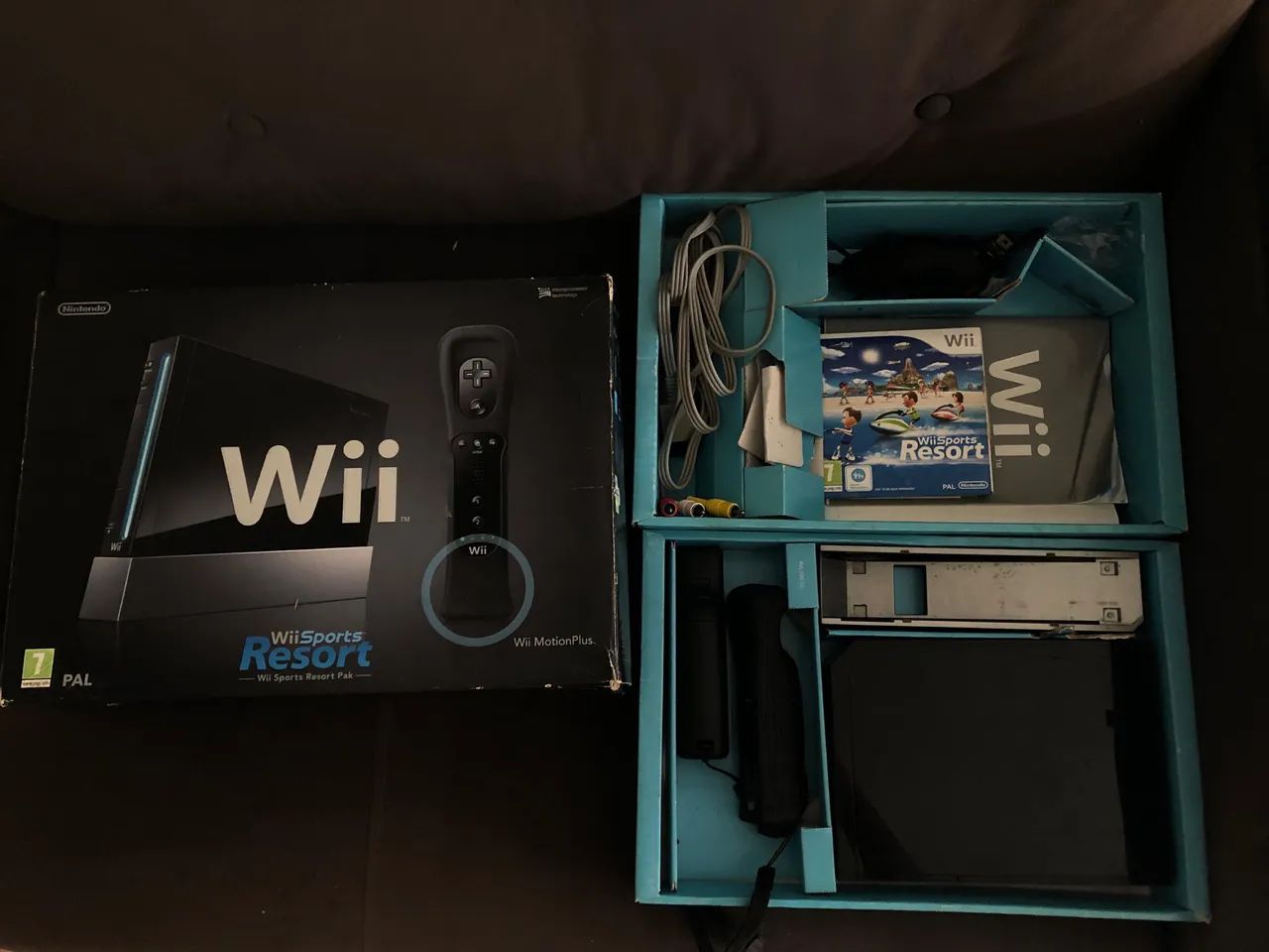 Nintendo Wii 512MB Sports Pack/Wii Motion Plus cor preto - Peças e