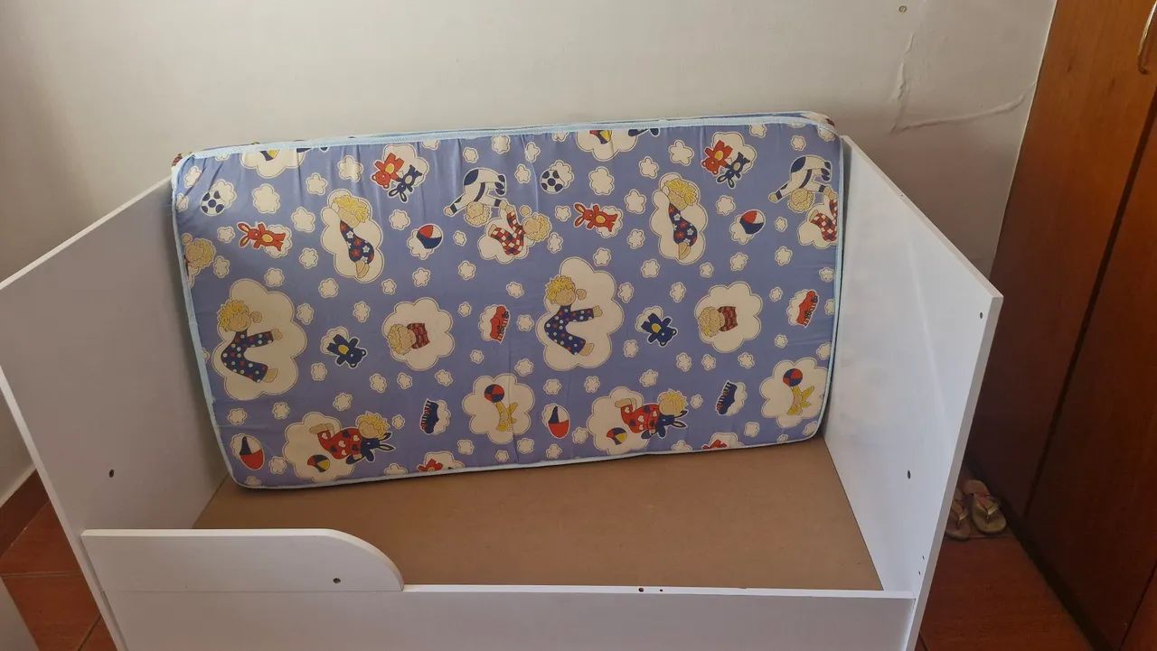 Berço retro 3 em 1 com colchão  - Foto 2