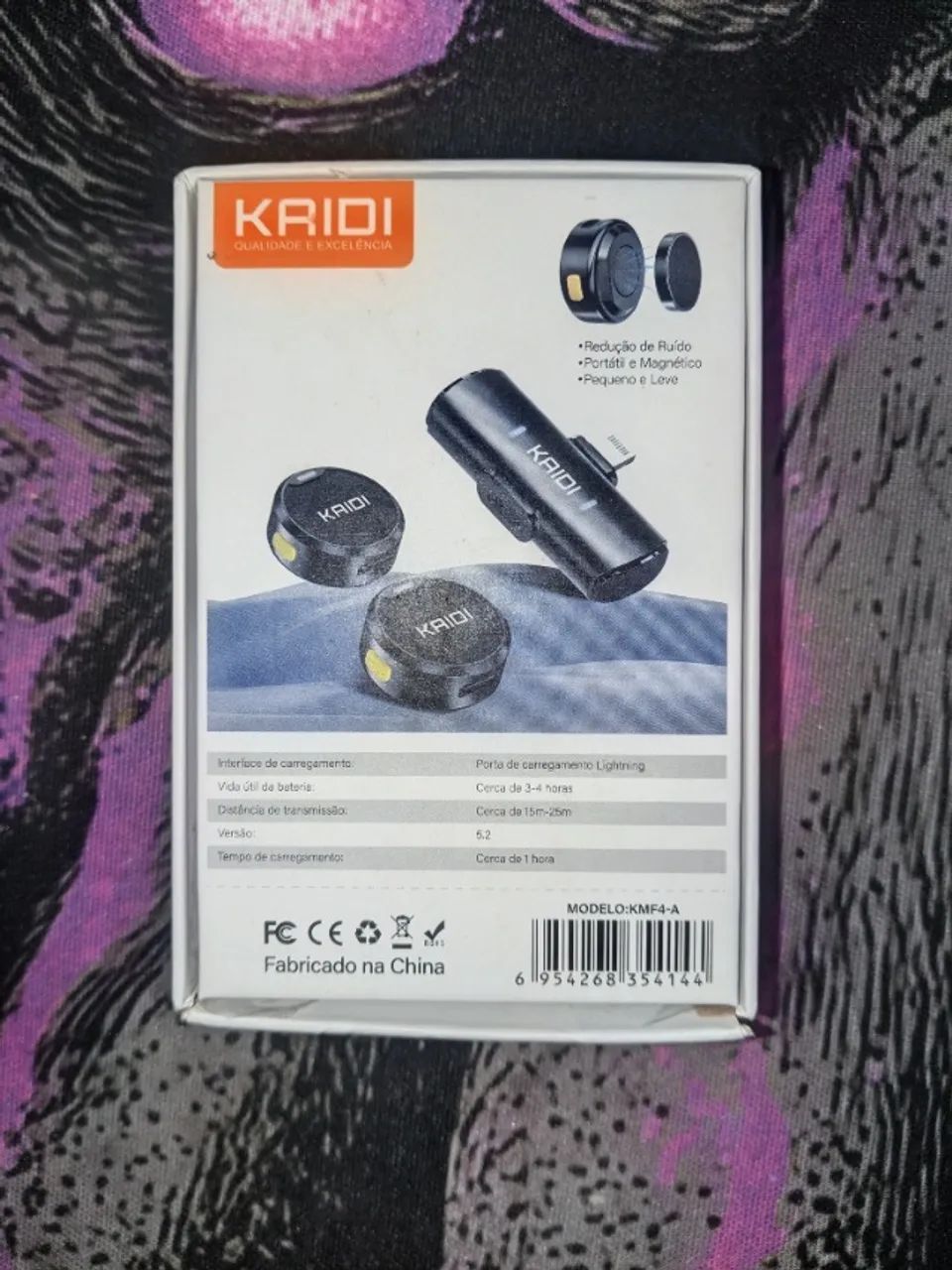 Microfone de Lapela Sem Fio Kaidi KMF4-A - Foto 2
