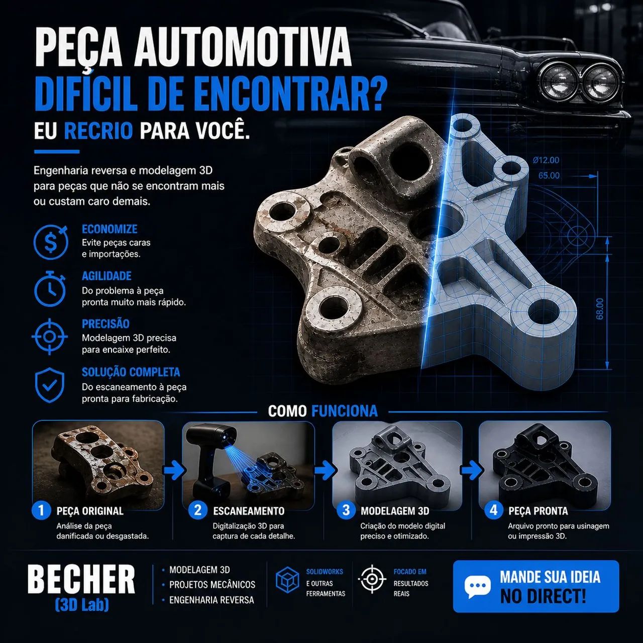 Modelagem 3D | Engenharia Reversa - Foto 2
