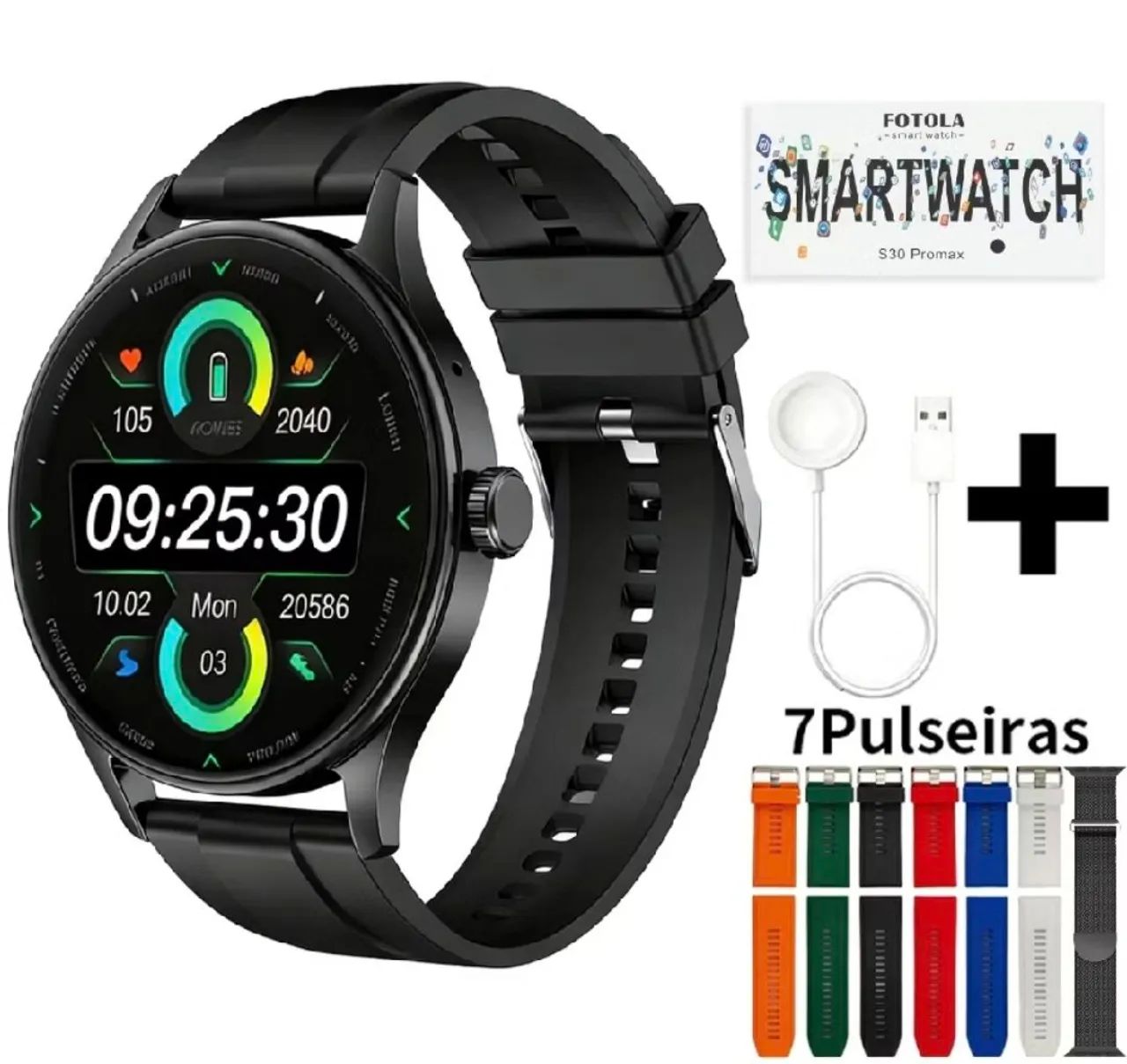? Smartwatch S30 Pro Max + 7 Pulseiras - R$ 120 - Foto 3