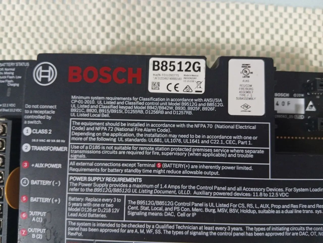 CENTRAL DE ALARME BOSCH B8512G - PLACA CONTROLADORA ORIGINAL - EXCELENTE ESTADO - Foto 2
