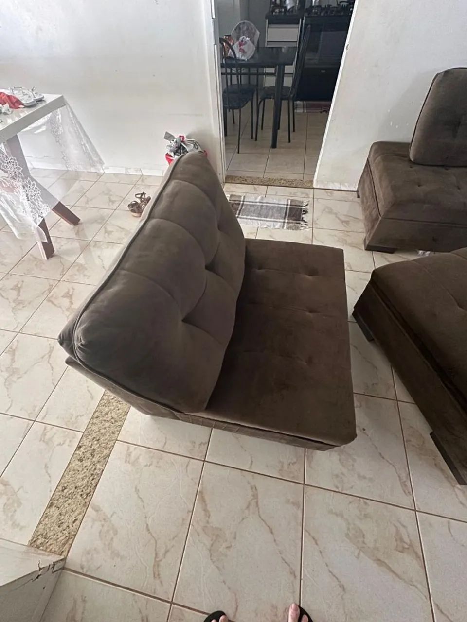 Sofá de canto marrom  - Foto 4