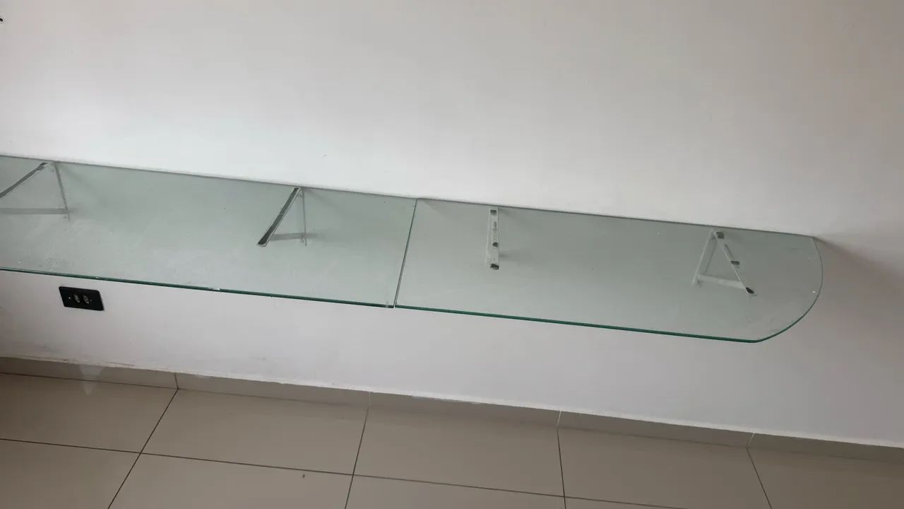 Mesa de vidro 2M x 50cm  - Foto 3