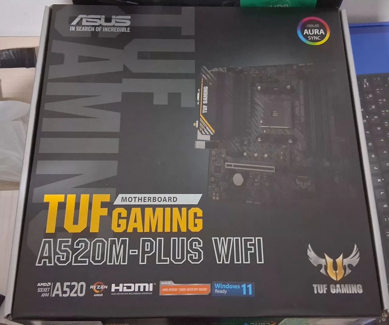 Placa-Mãe ASUS TUF Gaming A520M-PLUS WiFi - NOVA/POUCO USADA - Foto 3