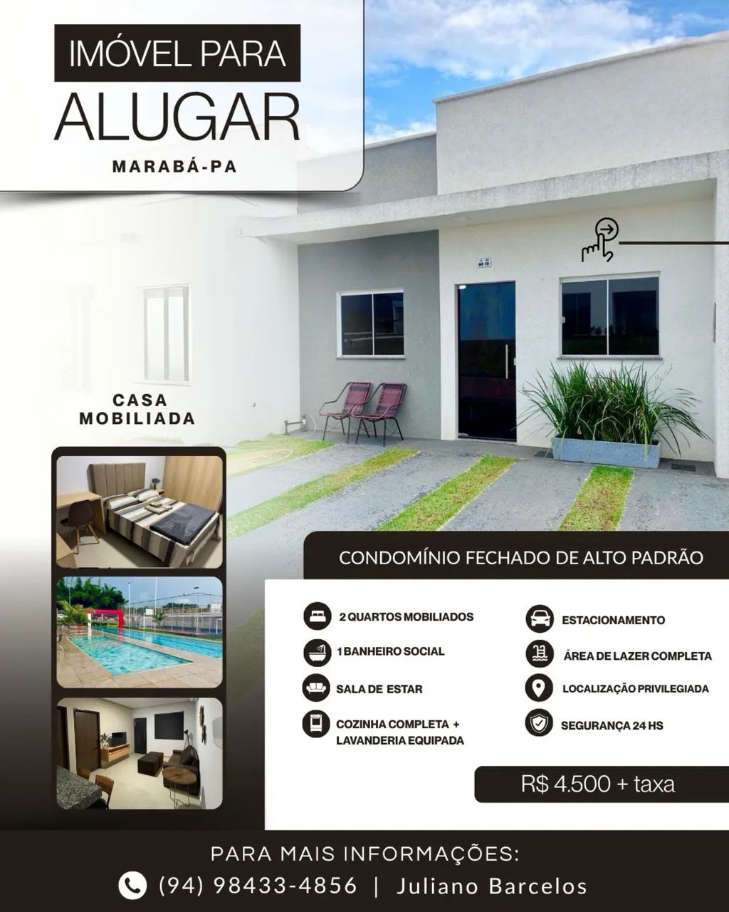 Casa mobiliada com eletrodomésticos mirante boulevard