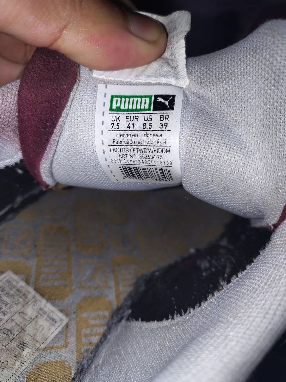 Puma Suede bordô 39 - Foto 4