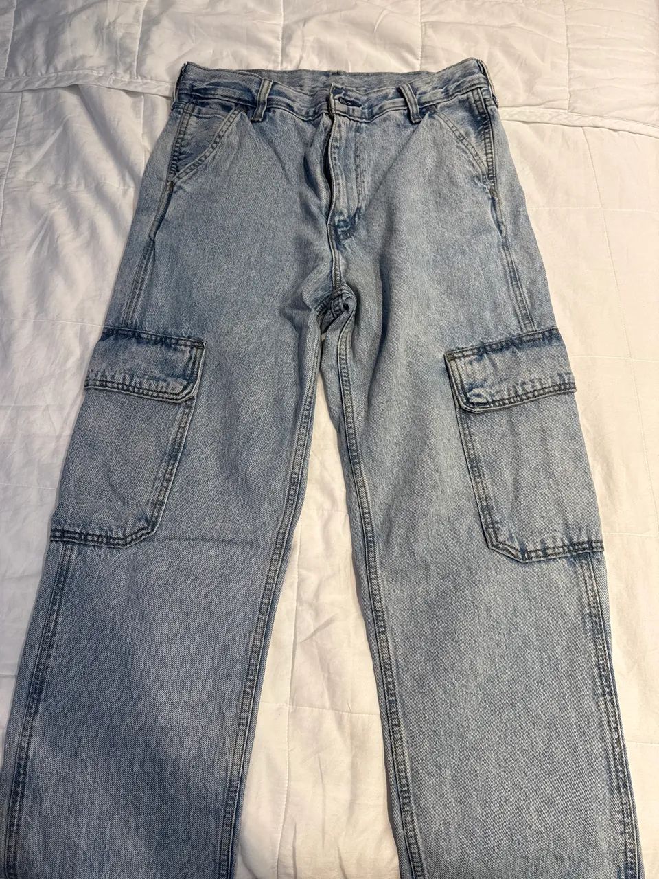 Calça jeans claro Levis com bolsos laterais 40