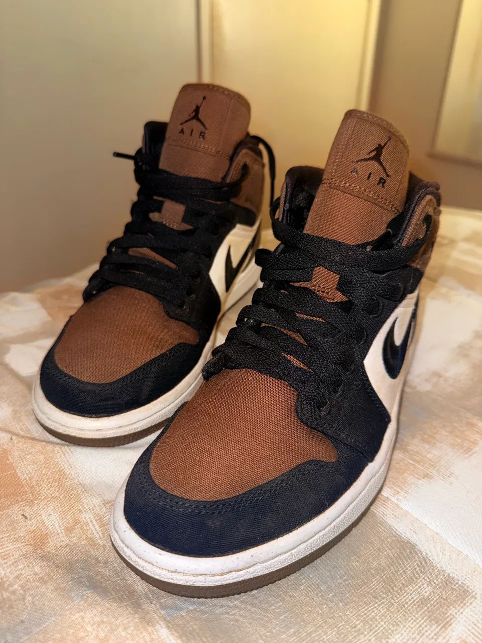 Air Jordan Mid Marrom 38 - Foto 5