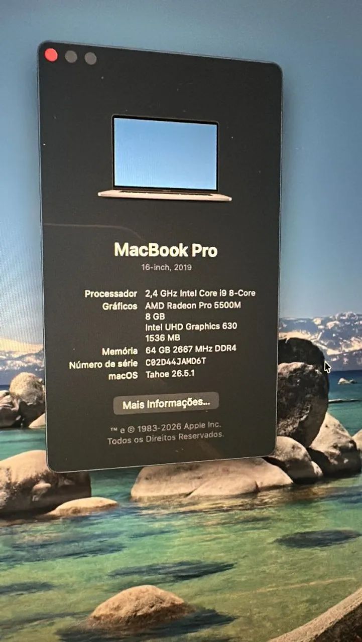 Macbook Pro 2019 i9 64GB RAM 1TB SSD - Foto 2