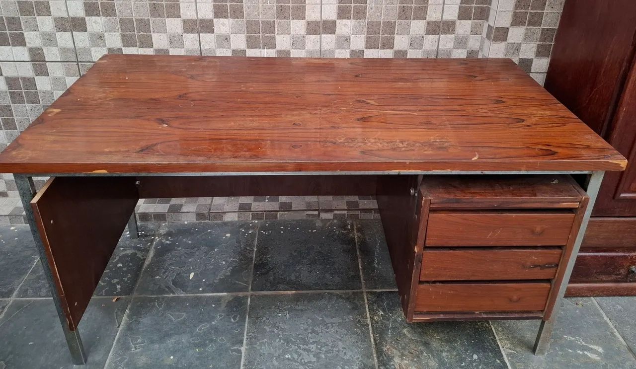 Mesa Escritorio Madeira Maciça 