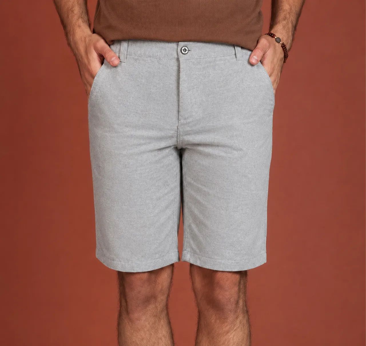 Bermuda plus size linho masculina - Foto 2