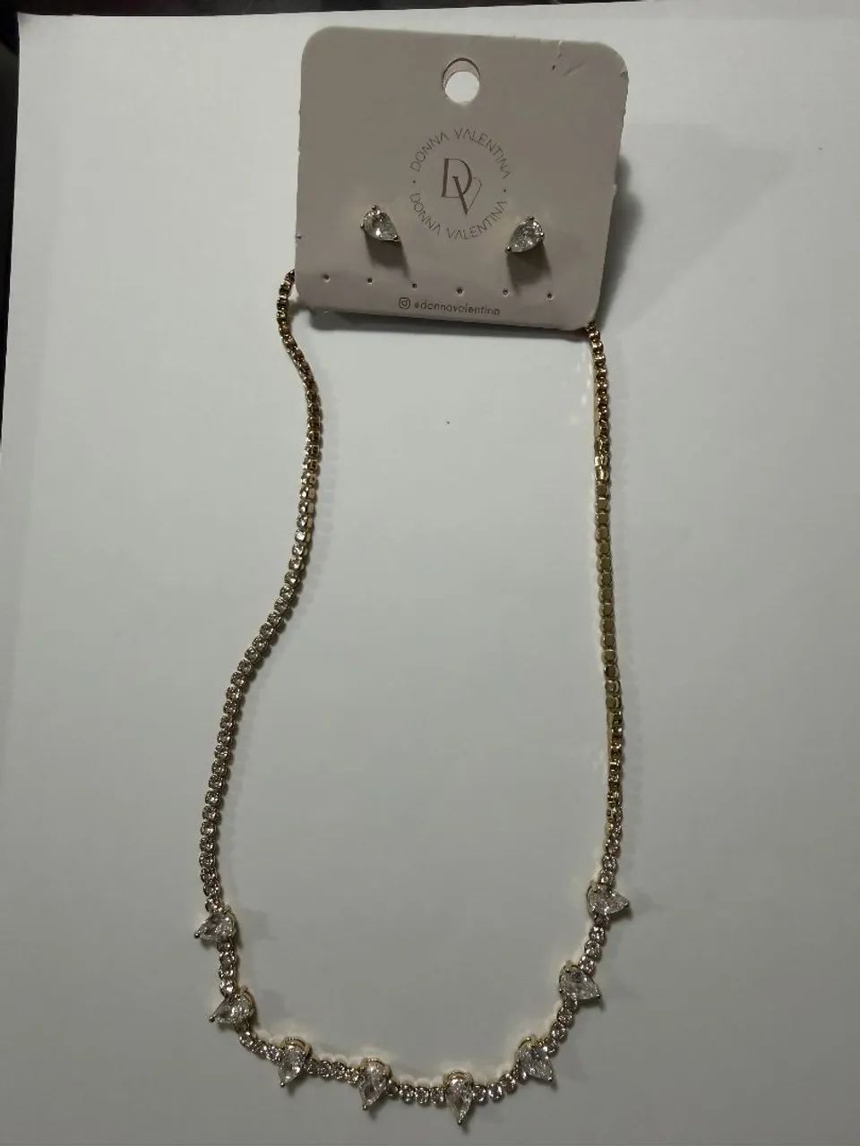 Conjunto riviera gota dourado folheado - Foto 2