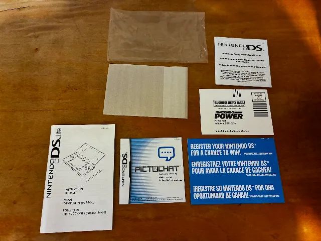 Manuais e panfletos - Nintendo DS Lite - Kit completo! 