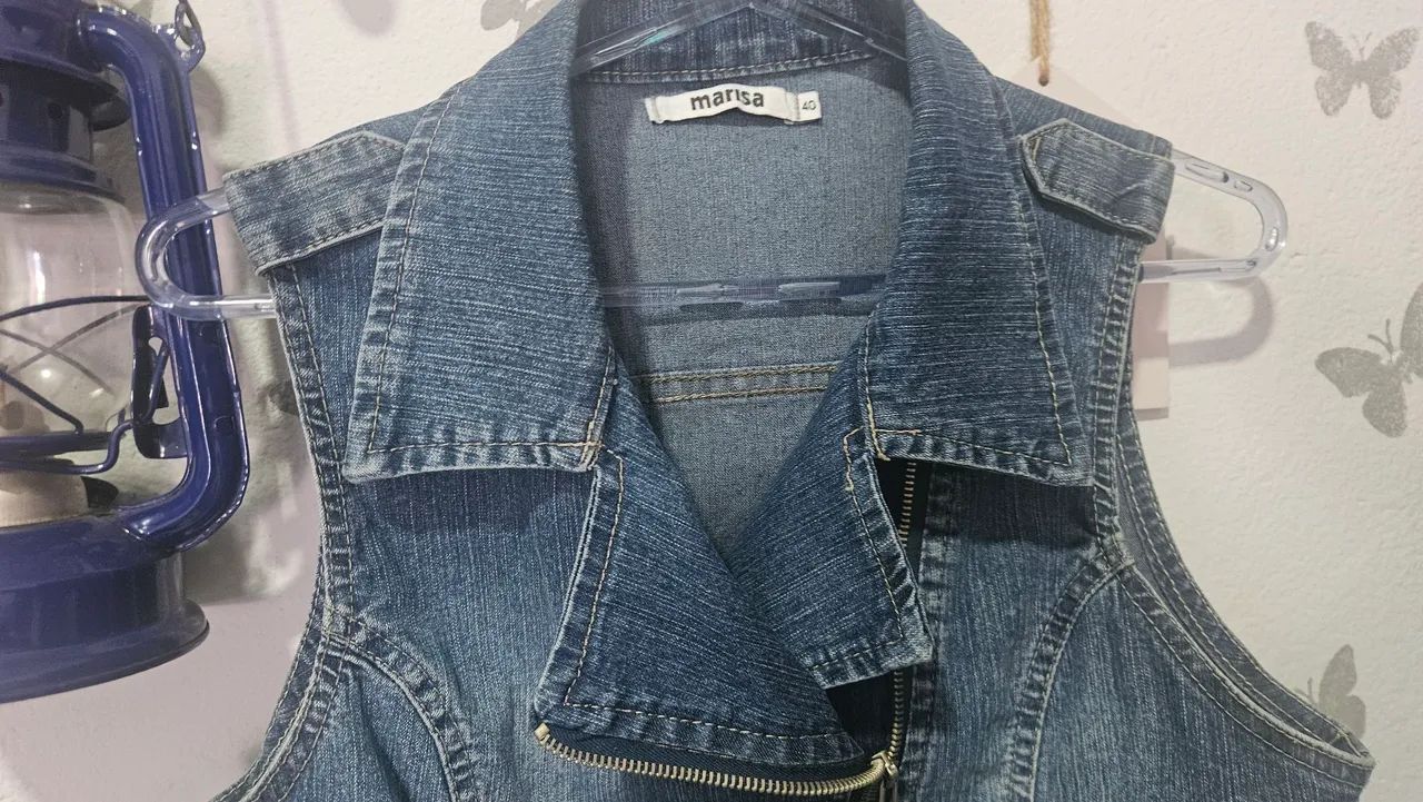 Colete jeans feminina  - Foto 2