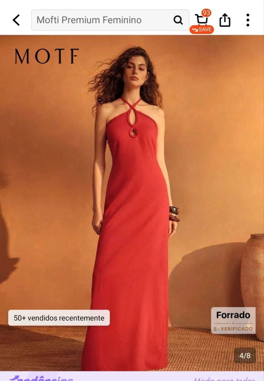Vestido vermelho linho com viscose  - Foto 2