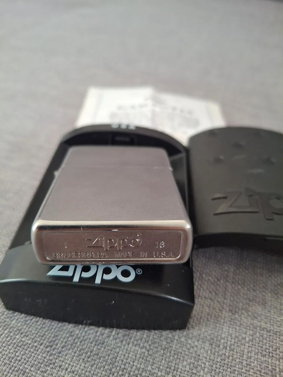 Isqueiro Zippo original - Aço escovado liso - Foto 2