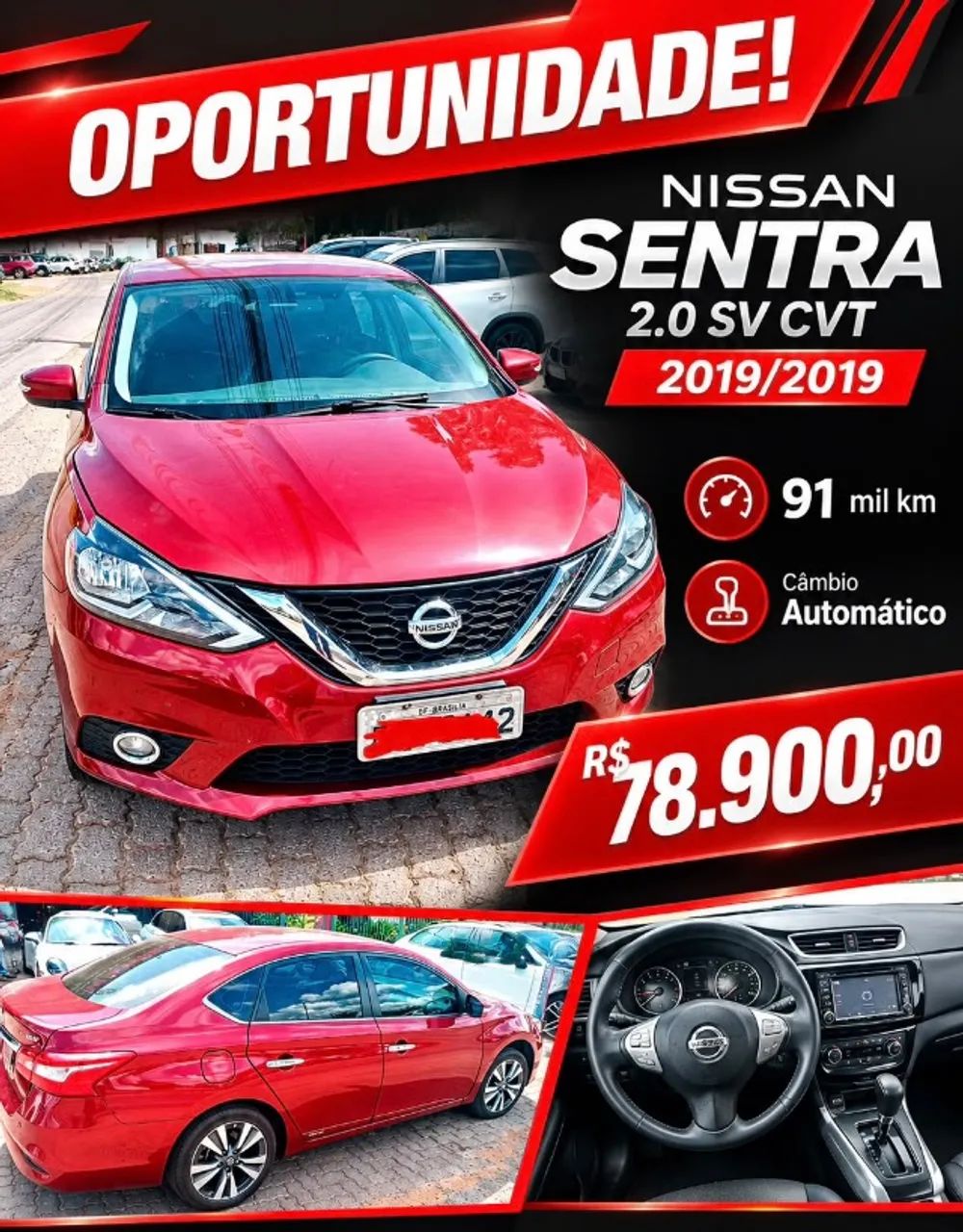 Nissan Sentra SV 2.0 FLEXSTART 16V AUT. 2019