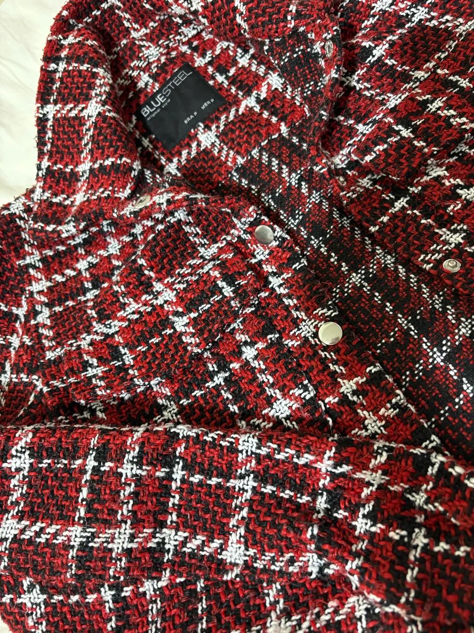 VENDO JAQUETA BLUESTEEL EM TWEED XADREZ - Foto 3