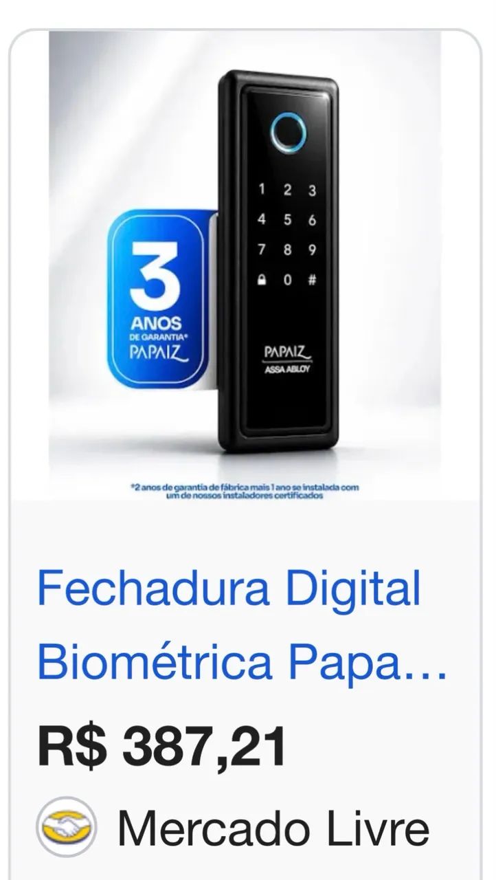 Fechadura eletrônica c/ digital NOVA - Foto 3