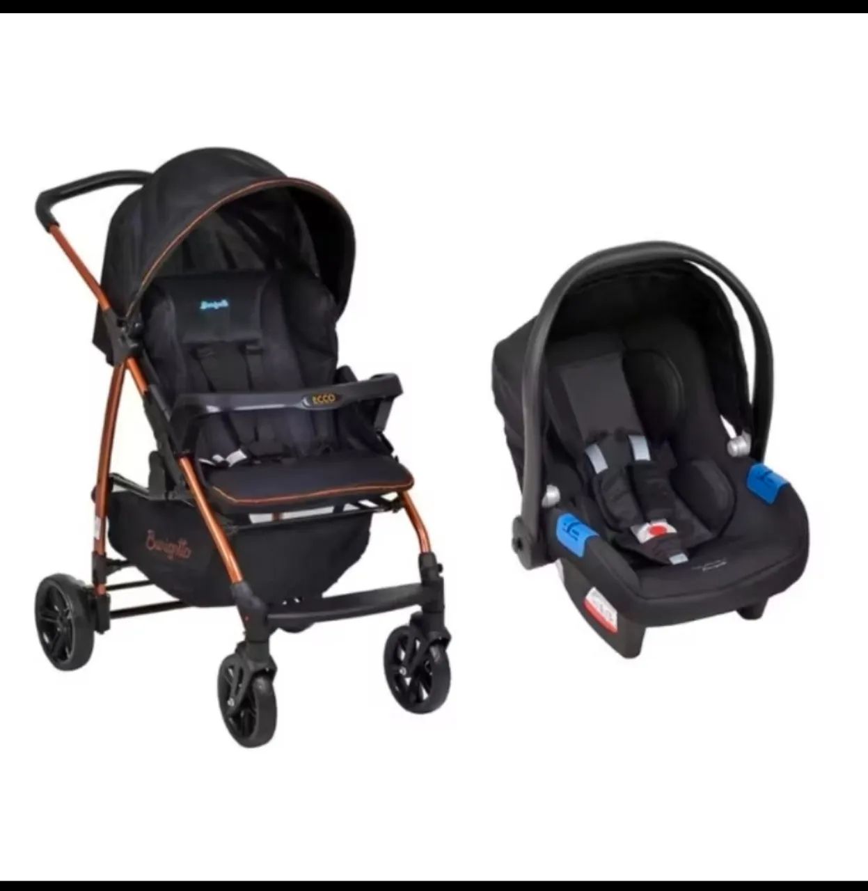 Carrinho bebê + bebê conforto Burigotto